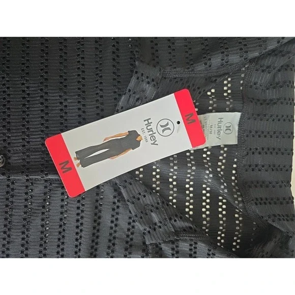 Hurley Women's 2 Piece Crochet Cover Up Set Shirt & Pants Swim Beach Outfit M NW - Picture 3 of 11